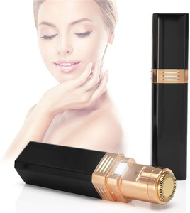 <b>Mini</b> Female Face Hair Shaving Tool Electric <b>Lipstick</b> Portable Painless Facial Hair Removal For Women Rechargeable With Led Light - Product Image 1