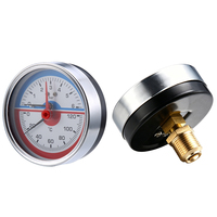 Tridicator Temperature Pressure Gauge Boiler Thermo-Manometer 0-6bar 0-120℃ for Gas Heating Pump