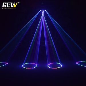 Projecteurs laser portables GEVV Factory à 2/3/4 têtes, pleine couleur, à moteur pas à pas, pour spectacle, DJ, discothèque, fête, club - Product Image 5