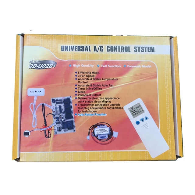 Electric Home Air Conditioner Universal Control Board U02B+ QD-U02B+ Durable Plastic Air Conditioning Fitting 2.0mm Thickness