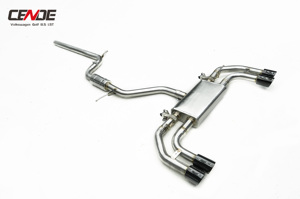 Sistema di Scarico Catback Valvetronic in Acciaio Inox con 4 Terminali Quadrati per Volkswagen <span class=keywords><strong>Golf</strong></span> mk8.5 1.5T, Scarico da 3 Pollici per VW <span class=keywords><strong>Golf</strong></span> Mk8 - Product Image 2