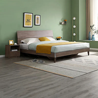 106302 Quanu mobilier de chambre design moderne cadre de lit en MDF cadre de lit double queen size nordique