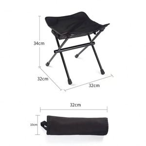 Échantillon gratuit : Tabouret pliant portable pour camping en plein air, chaise en polyester et alliage pour la pêche - Product Image 5
