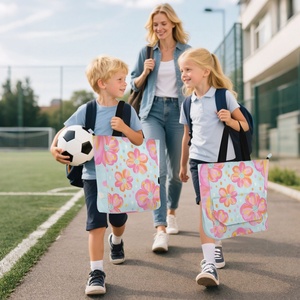 2025 Girls School Tote Bag Custom Hawaiian Flower Print Large Capacity Shoulder Bags Ins Fashion Book <b>Handbag</b> for Class Knapsack - Product Image 6