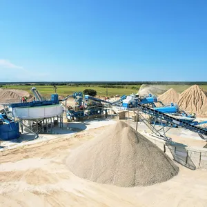 10-200tph石英河螺旋洗砂机硅砂开采加工设备厂南非