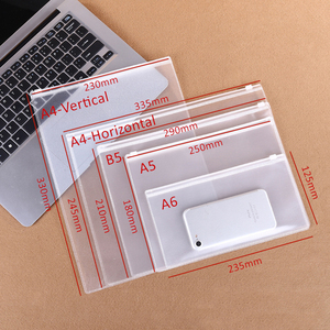 A4 B5 A5 A6 Dây Kéo PP Phong Bì Pouch Bag Rõ Ràng Frosted Zip Pocket Tự Seal Poly Túi Mỹ Phẩm Vải Lưu Trữ Tập Tin Organizer Túi - Product Image 6