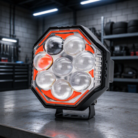 Fari Ausiliari JHS per Moto, Luci LED 8D Lampeggianti, Faro Cubo Fuoristrada con 8 Lenti, Luce di Guida