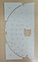Circuit imprimé LED en forme d'éventail personnalisé, base en aluminium MCPCB, dissipation thermique élevée, circuit imprimé LED semi-circulaire pour éclairage industriel