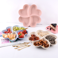 Assiette de fruits en forme de fleur, 1 pièce, assiette de graines de Melon, collations de fruits secs, boîte de bonbons, assiette multi-treillis