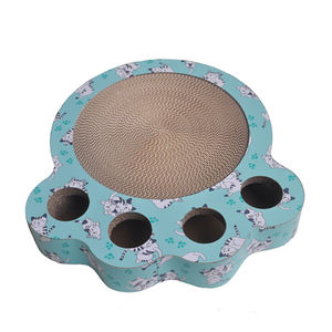 Grosir ramah lingkungan karton bergelombang kucing bantalan cakar berbentuk dengan bola mewah interaktif - Product Image 2