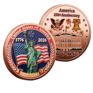 Памятная монета «Статуя Свободы» к 250-летию Америки (1776-2026), позолоченная, двухцветная, из литого металла, коллекционная - Product Image 4