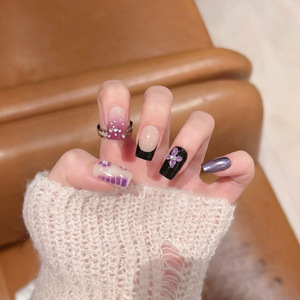<span class=keywords><strong>Uñas</strong></span> <span class=keywords><strong>Postizas</strong></span> Cortas Cuadradas con Detalles Hechos a Mano <span class=keywords><strong>de</strong></span> Flores 3D y Pedrería, <span class=keywords><strong>Uñas</strong></span> <span class=keywords><strong>Postizas</strong></span> Reutilizables y Lindas <span class=keywords><strong>para</strong></span> Mujer - Product Image 5