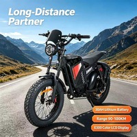 Vélo électrique tout-terrain haute vitesse 60V 2000W, pneus 20x4.0, autonomie 90-100KM, fourni par l'usine, vélo à roulettes 20 pouces, moto tout-terrain électrique 2000W