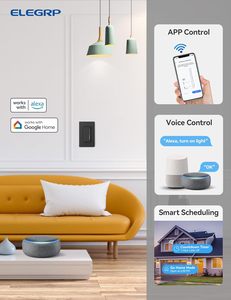 Elegrp USA 120V AC ánh sáng cảm ứng Dimmer tường chuyển đổi bền PC vấn đề nhà thông minh điện wifi tuya chuyển đổi thông minh - Product Image 4