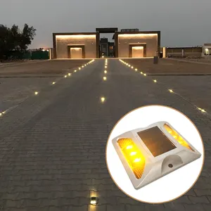 Luz solar LED olho de gato de alumínio com 2 lados 6led preço vendas quentes oem design agradável e novo estilo Road Stud