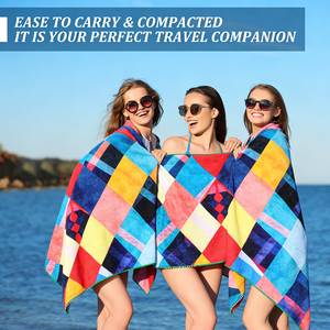 समुद्र तट तौलिए निर्माता माइक्रोफाइबर माइक्रोफाइबर डिजाइनर सुपर शोशोषक टोस्ट मानक 100 होटल पूल तौलिया बीच तौलिए - Product Image 5