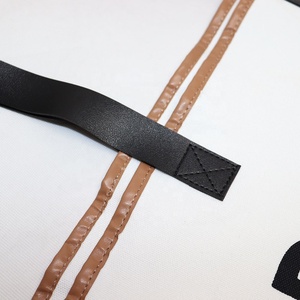 Nouvelle arrivée, vente en gros de mode, sac fourre-tout décontracté en toile écologique avec fermeture éclair, sac de plage pour le collège - Product Image 3