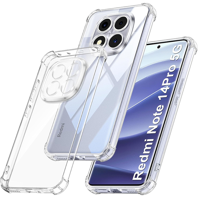 Ultra Thin Silicone Shockproof Case For Xiaomi Redmi Note 14 13 Pro Plus Pro+ 4G 5G Clear Soft Back Cover Transparent Shell Slim