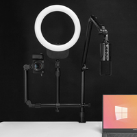 Katlanabilir canlı yayın bom kol masası dağı kamera kol kelepçe Webcam için standı/ses kaydı
