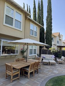 Paraguas de sombra de patio de jardín al aire libre plegable impermeable ligero de alta calidad de tamaño personalizado <span class=keywords><strong>para</strong></span> uso en la playa muebles de exterior - Product Image 5