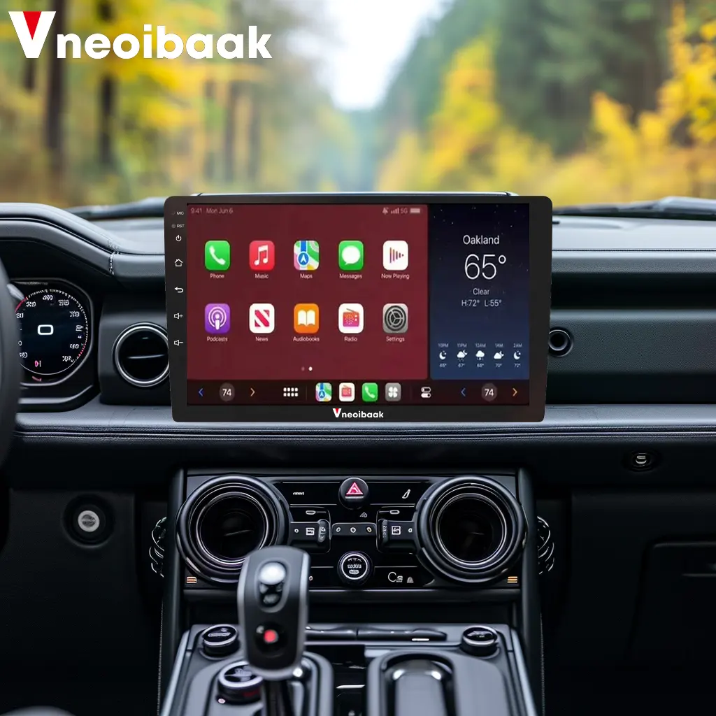 Vneoibaak 9 Inch Phổ Android Stereo Màn Hình Cảm Ứng Carplay Đài Phát Thanh Xe Máy Nghe Nhạc DVD