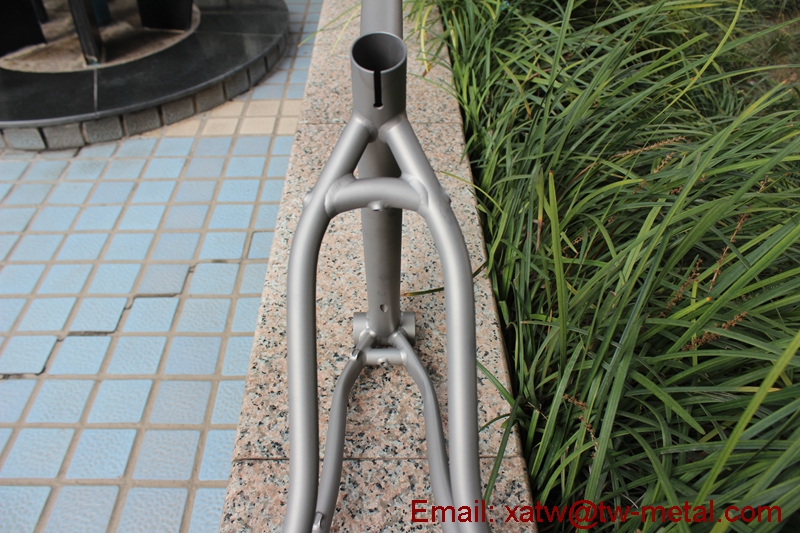 anodized titanium bike frame