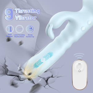 Stimolatore Clitorideo a Forma di Dildo Vibratore per Donne, Ricaricabile USB, 100% Impermeabile, Silicone Ecologico, Telecomando, <span class=keywords><strong>9</strong></span> Modalità - Product Image 2