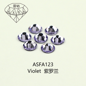 ASFA123 Violet <b>Rhinestones</b> Flatback HotFix Glass Round stones <b>Rhinestones</b> Stone for Crafts Crafting Clothes Bag DIY Decoration - Product Image 2