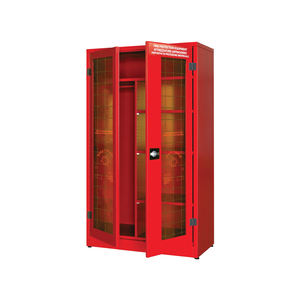 Armoire PPE Carvel 1075x500x1850mm avec 2 portes vitrées cassables, 3 étagères et tringle à vêtements - Product Image 1