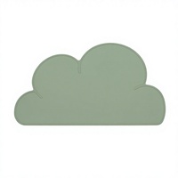 Tapis d'alimentation pour animaux de compagnie en silicone en forme de nuage gris clair