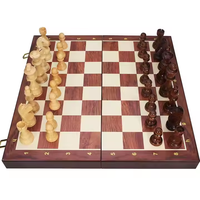 Usine magnétique en bois pliant plateau de jeu d'échecs adulte enfants accessoires de jeu aimant échecs