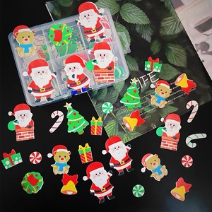 300 pièces de décorations comestibles en papier gaufré pour gâteaux de Noël, décorations de Père Noël, fournitures pour gâteaux, outils de décoration - Product Image 5