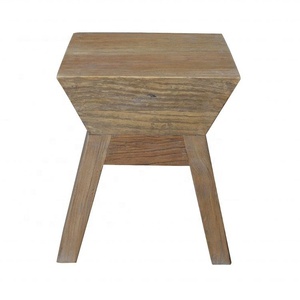 HL086, muebles de sala de estar antiguos provinciales franceses, olmo recuperado, extremo de madera maciza, mesa de bar, mesa auxiliar de madera - Product Image 1