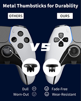 Capuchon de joystick en métal à motif 2-en-1, compatible avec les manettes PS5/PS4 SWITCH PRO/XBOX, capuchon de joystick en métal à motif modifié DIY DS5