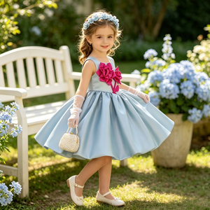 Vestido <span class=keywords><strong>de</strong></span> <span class=keywords><strong>Fiesta</strong></span> Formal <span class=keywords><strong>para</strong></span> Niña Pequeña con Apliques <span class=keywords><strong>de</strong></span> Rosas en 3D, Vestido <span class=keywords><strong>de</strong></span> Satén con Flores <span class=keywords><strong>para</strong></span> Niña, Traje <span class=keywords><strong>de</strong></span> Princesa <span class=keywords><strong>para</strong></span> Cumpleaños, Vestido <span class=keywords><strong>de</strong></span> <span class=keywords><strong>Fiesta</strong></span> Infantil, Ropa <span class=keywords><strong>para</strong></span> Niñas - Product Image 3