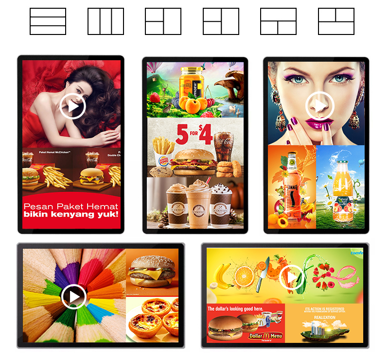 23.8" Advertising Display Digital Signage For Retail Stores Elevator Lcd Full HD