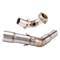Pour piaggio vespa gts 300 2007- 2017 2018 2019 2020 moto sans lacet silencieux d'échappement mi-tube gts300