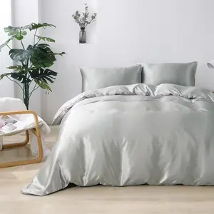 Luxury Throw Pillows Covers Cotton Silk Bed Sheet Set