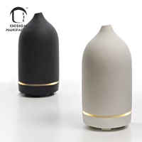 Diffuseur d'arômes électrique naturel à ultrasons en céramique, pour voiture et table, avec fonction de minuterie, capacité 101-200 ml