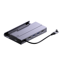 Station d'accueil 7 en 1 en alliage d'aluminium ROG ALLY, Steam Deck, ROG Ally RJ45 4K pour HUB, double port USB 3.2, ports USB C, OLED Steam