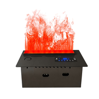 Perapian Uap Air Listrik 3D Modern dari Baja Anti Karat dengan Nyala Api Buatan, Dapat Dikendalikan dengan Remote/Aplikasi (Bahasa Inggris)