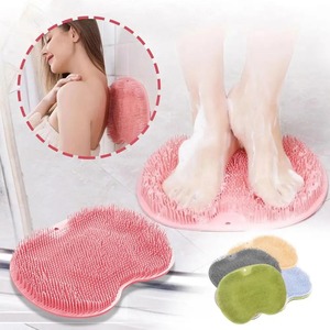 Shower Foot Scrubber Mat <b>Back</b> <b>Washer</b> Exfoliating Bath Wash Pad Wall Mounted Slip Suction Cups For Use In Cleaner Men Women - Product Image 4