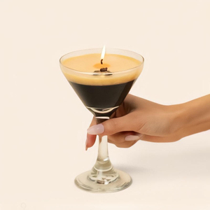 Vela Aromática de Lujo con Aroma a Café Americano Helado y Martini, Vela de Cera en Vaso para Aromaterapia - Product Image 4