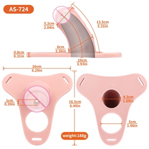 ANOSX Silicone <b>Harness</b> Sexy Chastity Pants Penis Locked Silicone Chastity Device with Belt Strapon Hollow Penis Packers Sex Toys - Product Image 2