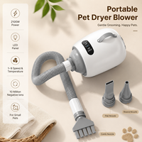 Sèche-cheveux pour animaux de compagnie de qualité supérieure, durable, 2100W, respectueux de l'environnement, avec affichage LED précis, fonction anion lisse pour les vétérinaires professionnels