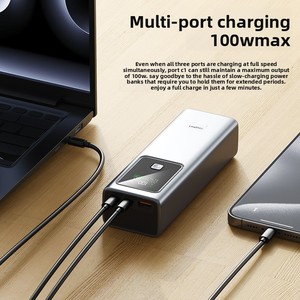 พาวเวอร์แบงค์พลาสติกกำลังสูง 100W ชาร์จเร็วพิเศษ <span class=keywords><strong>20</strong></span>,<span class=keywords><strong>000</strong></span> mAh ความจุขนาดใหญ่ สำหรับแล็ปท็อป พกพาสะดวก ปรับแต่งได้ - Product Image 2