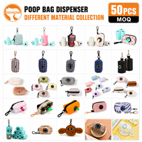 Porte-sac à déjections canines personnalisé avec logo, pochette en tissu pour animaux de compagnie avec clip, distributeur de sacs à déjections pour chien, fermeture éclair, attache pour laisse de chien, porte-sac à déjections
