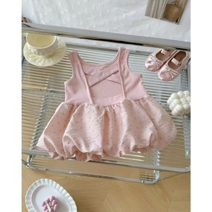 Tongxingyuan Girls Backless Polka Dot Dress Breathable Summer Tulip Skirt For Little Girls - Product Image 2