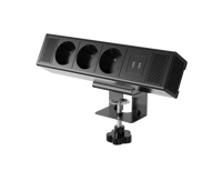 Multiprise professionnelle OMNI 16A avec protection contre les surtensions, 3 ports USB-C à charge rapide, hub de bureau pour ordinateur portable, idéale pour les bureaux ouverts, certifiée CE
