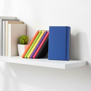 Carnet personnalisable en cuir PU A5 avec couverture rigide, logo imprimé promotionnel, reliure et sangle élastique pour étudiants - Product Image 3
